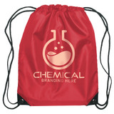 Budget Custom Drawstring Bag w/ Reinforced Corners - 14