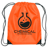 Budget Custom Drawstring Bag w/ Reinforced Corners - 14