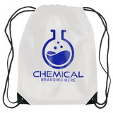 Budget Custom Drawstring Bag w/ Reinforced Corners - 14