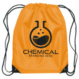 Budget Custom Drawstring Bag w/ Reinforced Corners - 14