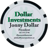 Poker Chip Shaped Custom Golf Ball Marker - view 2