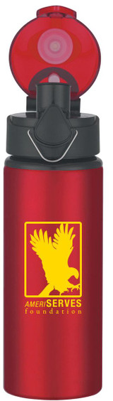 Aluminum Promotional Sports Bottle w/ Pop Up Lid - 25 oz. - view 3