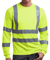 CornerStone ANSI Class 3 Long Sleeve Reflective Custom T-Shirt - view 2