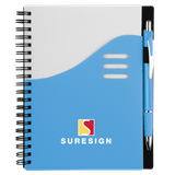Color Wave Custom Notebook w/ Pen - 5.5