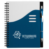 Color Wave Custom Notebook w/ Pen - 5.5