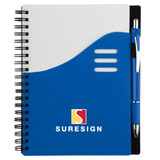 Color Wave Custom Notebook w/ Pen - 5.5