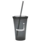 Flexible Double Wall Promotional Tumbler w/ Straw - 16 oz. - view 4
