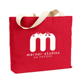 Bayside Cotton Custom Jumbo Tote - 20