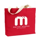 Bayside Cotton Custom Jumbo Tote - 20