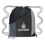 Tri-Color Promotional Drawstring Bag - 13