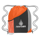 Tri-Color Promotional Drawstring Bag - 13