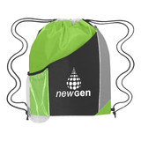 Tri-Color Promotional Drawstring Bag - 13