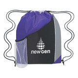 Tri-Color Promotional Drawstring Bag - 13