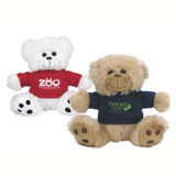 Plush Big Paw Teddy Bear w/ Custom Shirt - 6"