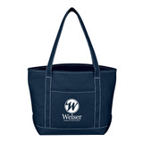 Cotton Canvas Boat Style Printed Tote Bags - 19