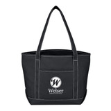 Cotton Canvas Boat Style Printed Tote Bags - 19