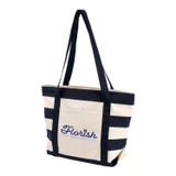 Striped Accent Custom Logo Tote - 18