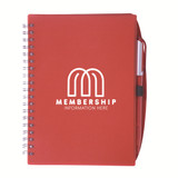 Spiral Bound Unlined Custom Notebook w/ Pen - 5.75