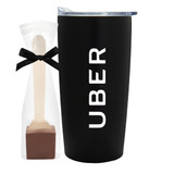 Straight Lined Promotional Tumbler w/ Hot Chocolate Spoon