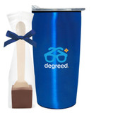 Straight Lined Promotional Tumbler w/ Hot Chocolate Spoon - view 3