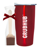 Straight Lined Promotional Tumbler w/ Hot Chocolate Spoon - view 4