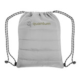 Puffy Quilted Custom Drawstring Bag - 13.5"w x 17"h