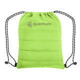 Puffy Quilted Custom Drawstring Bag - 13.5