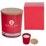 Scented Custom Soy Candle w/ Bamboo Lid - view 4