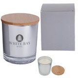 Scented Custom Soy Candle w/ Bamboo Lid - view 5