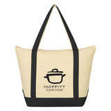 Folksy Cotton Custom Tote Bag - 19.5