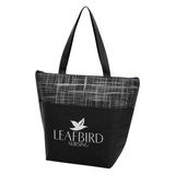 Cross Hatch Non-Woven Insulated Logo Cooler Bag - 14.625