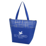 Cross Hatch Non-Woven Insulated Logo Cooler Bag - 14.625