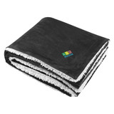 Large Custom Logo Sherpa Blanket - 50