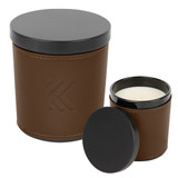 Scented Soy Wax Custom Candle w/ Leatherette Sleeve