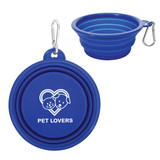 Collapsible Custom Logo Pet Bowl w/ Carabiner - view 1