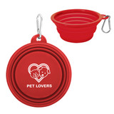 Collapsible Custom Logo Pet Bowl w/ Carabiner - view 3