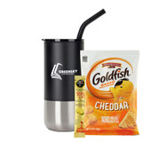 Custom Tumbler w/ Straw Combo - Goldfish & Iced Tea Mix - view 2