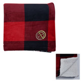 Buffalo Plaid Custom Logo Sherpa Blanket - 60