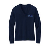 Brooks Brothers® Cotton Stretch Logo V-Neck Sweater - Women's - view 3