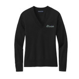Brooks Brothers® Cotton Stretch Logo V-Neck Sweater - Women's - view 2