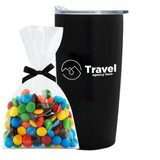 Lined Stainless Steel Logo Tumbler w/ M&M's™ Mug Stuffer - view 2