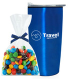 Lined Stainless Steel Logo Tumbler w/ M&M's™ Mug Stuffer - view 3