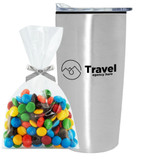 Lined Stainless Steel Logo Tumbler w/ M&M's™ Mug Stuffer - view 5