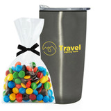 Lined Stainless Steel Logo Tumbler w/ M&M's™ Mug Stuffer - view 6