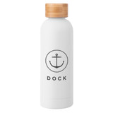 Soft Touch Insulated Logo Water Bottle w/ Bamboo Lid - 17 oz. - view 8
