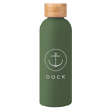 Soft Touch Insulated Logo Water Bottle w/ Bamboo Lid - 17 oz. - view 10