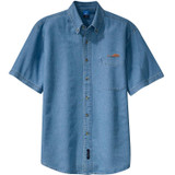 Port & Company Short Sleeve Value Denim Logo Shirt - view 1