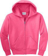Port & Company® Full Zip Custom Hooded Sweatshirt - Youth - Colors - view 20