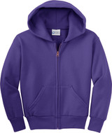 Port & Company® Full Zip Custom Hooded Sweatshirt - Youth - Colors - view 24
