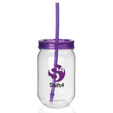 Mason Jar Style Promotional Tumbler - 22 oz.